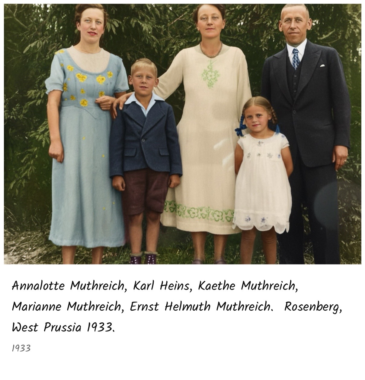 The Muthreich family portrait, 1933